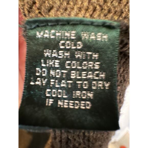 EUC Lauren Ralph Lauren Women’s Brown Cardigan Sweater Size S Preppy Equestrian - Picture 8 of 8